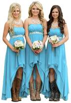 Thumbnail for your product : Fanciest Women' Strapless High Low Bridesmaid Dresses Wedding Party Gowns US