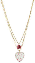 Thumbnail for your product : Betsey Johnson Betsey Gifting Heart Rose Double Pendant