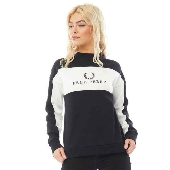 fred perry panel embroid sweat