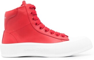 all red alexander mcqueen sneakers
