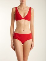 Thumbnail for your product : Rochelle Sara The Enga V-neck Bikini Top - Red