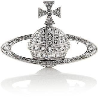 Vivienne Westwood Diamante Orb Mini Bas Relief Brooch