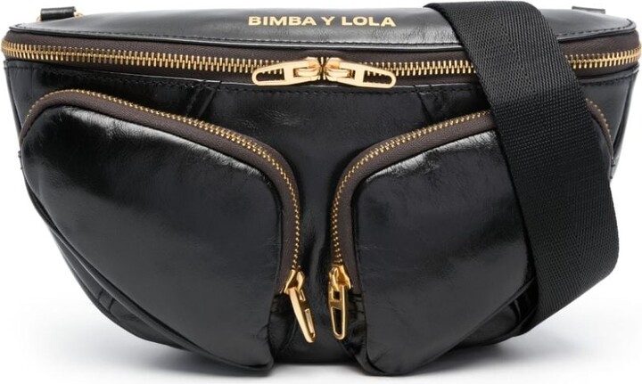 Bimba y Lola logo-plaque Leather Shoulder Bag - Farfetch