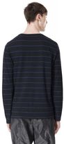 Thumbnail for your product : Alexander Wang Linen Cotton Stripe Jersey Long Sleeve Tee