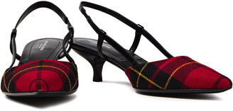 Michael Kors Collection Checked Woven Slingback Pumps