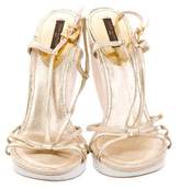 Thumbnail for your product : Louis Vuitton Lizard Platform Sandals