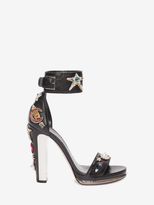 Thumbnail for your product : Alexander McQueen Embroidered Buckle Sandal