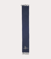 Thumbnail for your product : Vivienne Westwood Double Face Orb Scarf Denim Blue
