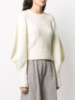 Thumbnail for your product : Wandering Open-Knit Bell-Sleeves Jumper
