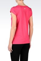 Thumbnail for your product : Giorgio Armani Stretch Cotton T-Shirt With Flower Appliqué
