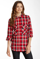 Thumbnail for your product : LIBERTY LOVE Plaid Button-Down Tunic (Juniors)