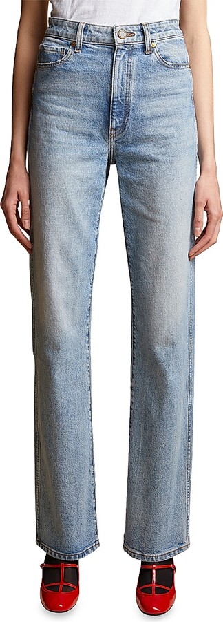 KHAITE Women's Danielle High-Rise Stovepipe Jeans - Bryce Stretch - Size 24