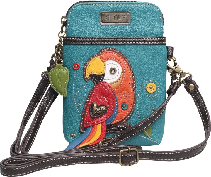 Chala Crossbody Cell Phone Purse Women PU Leather Multicolor Handbag with Adjustable Strap 