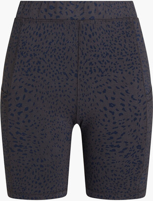 Monrow Leopard-print stretch-cotton jersey shorts