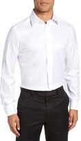 Thumbnail for your product : David Donahue Trim Fit Solid French Cuff Tuxedo Shirt
