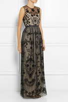 Thumbnail for your product : Needle & Thread Embroidered silk-organza gown