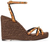 Thumbnail for your product : Valentino Torchon 120mm Rockstud wedges