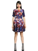 Thumbnail for your product : MSGM Printed Silk Gazar Dress