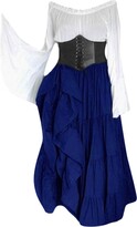 Thumbnail for your product : Kanpola Tops Gothic Cosplay Retro Long Gown Dress Kanpola Women Medieval Renaissance Floor Length Wine