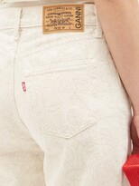 Thumbnail for your product : Ganni X Levi's Floral-print Slit-cuff Straight-leg Jeans - Cream