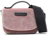 Thumbnail for your product : Brunello Cucinelli Leather-trimmed Quilted Velvet Shoulder Bag