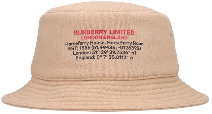 Burberry Logo Print Cotton Bucket Hat ShopStyle