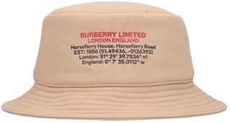 Burberry Logo Print Cotton Bucket Hat