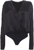 Thumbnail for your product : Alix Wrap-effect Silk-charmeuse Bodysuit