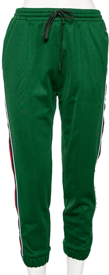 Gucci Green Jersey Side Stripe Detail Technical Joggers L - ShopStyle  Activewear Pants