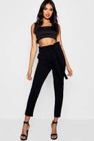 Thumbnail for your product : boohoo Tie Waist Trouser
