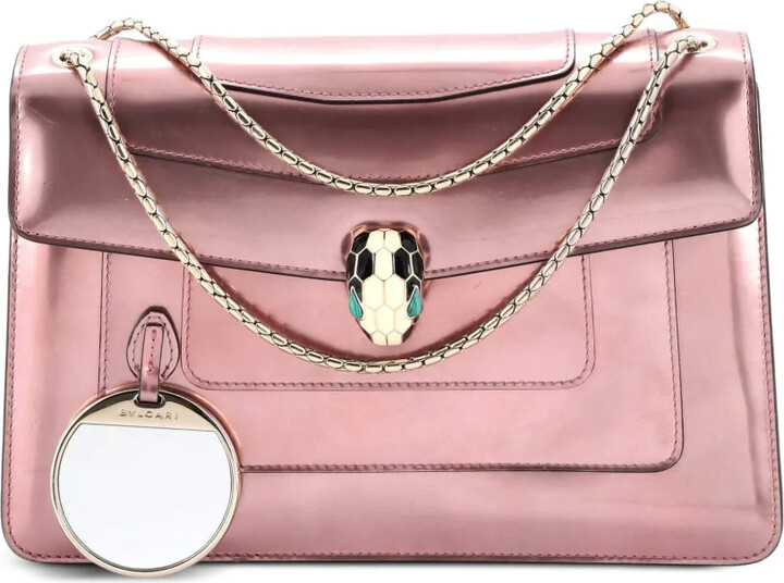 Bvlgari Pre-Owned Serpenti Forever Metallic Leather Medium shoulder bag