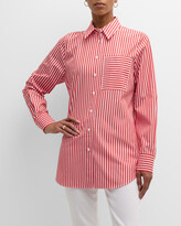 Striped Button-Down Cotton Shirt 