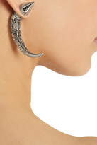 Thumbnail for your product : Givenchy Large Shark earring in pyrite and palladium-tone brass