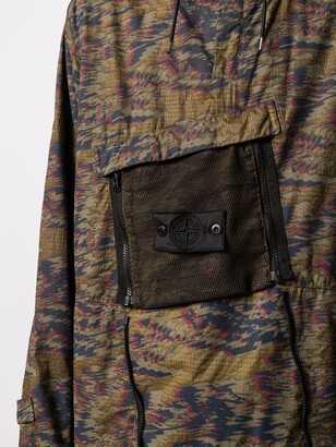 Stone Island Shadow Project Jacquard-Print Hooded Jacket