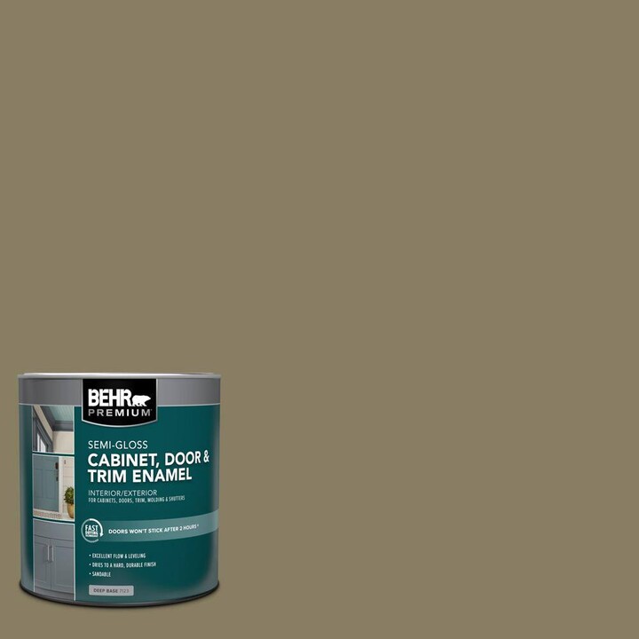 BEHR PREMIUM 1 qt. #N340-6 Sorrel Leaf Semi-Gloss Enamel Interior/Exterior Cabinet, Door & Trim Paint