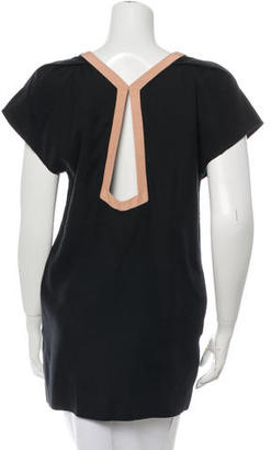 Balenciaga Short Sleeve V-Neck Top