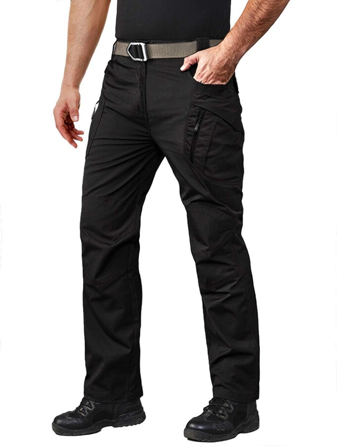 MAGCOMSEN Work Trousers for Man Black Cargo Trousers Lightweight ...