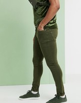 Thumbnail for your product : ASOS DESIGN super skinny jeans in khaki