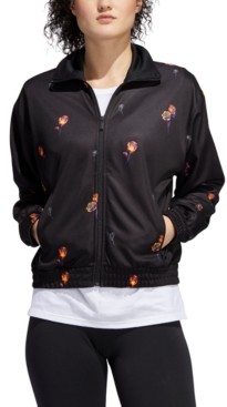 adidas track jacket women's floral