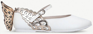 Sophia Webster Evangeline wing-embellished metallic-leather sandals 4-24 months