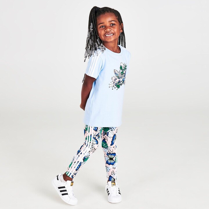 adidas Girls' Infant and Toddler HER Studio London Animal Floral Print  Trefoil T-Shirt and Leggings Set - ShopStyle