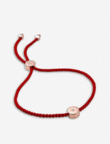 Thumbnail for your product : Monica Vinader Linear Solo 18ct rose-gold vermeil and diamond friendship bracelet