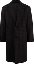 Thumbnail for your product : Lemaire Check-Pattern Single-Breasted Coat