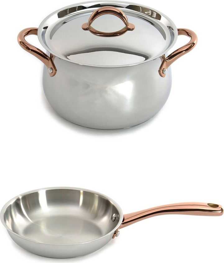 Berghoff Ouro Gold 3Pc Metal Lids 18/10 Stainless Steel Starter Set