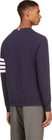 Thumbnail for your product : Thom Browne Navy Striped Sweatshirt