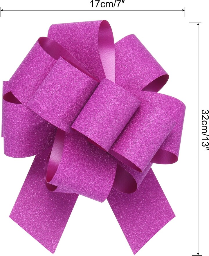 Unique Bargains 5pcs 7 Inch Large Pull Bow Gift Wrapping Big Pull Bows