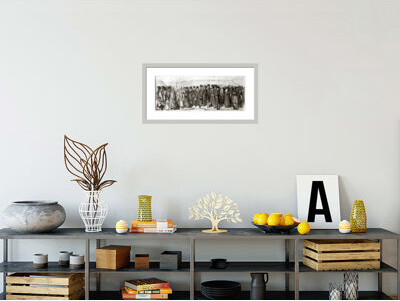 1000Museums Study for Burial at Ornans by Framed Giclee Print