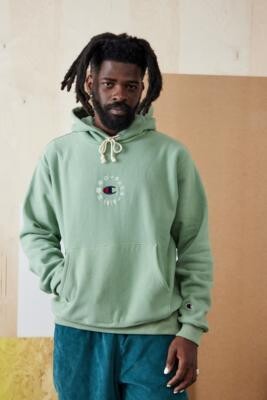 Champion UO Green Japanese Circle Logo Hoodie - Green S at Urban Outfitters ShopStyle