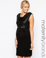 Thumbnail for your product : Mama Licious Mamalicious Sequin Cowl Neck Dress