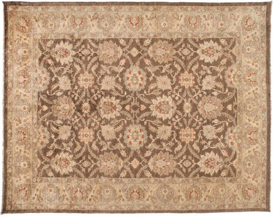 Aga John Oriental Rugs One-of-a-Kind Hand-Knotted Brown/Beige 8' x 10'1\